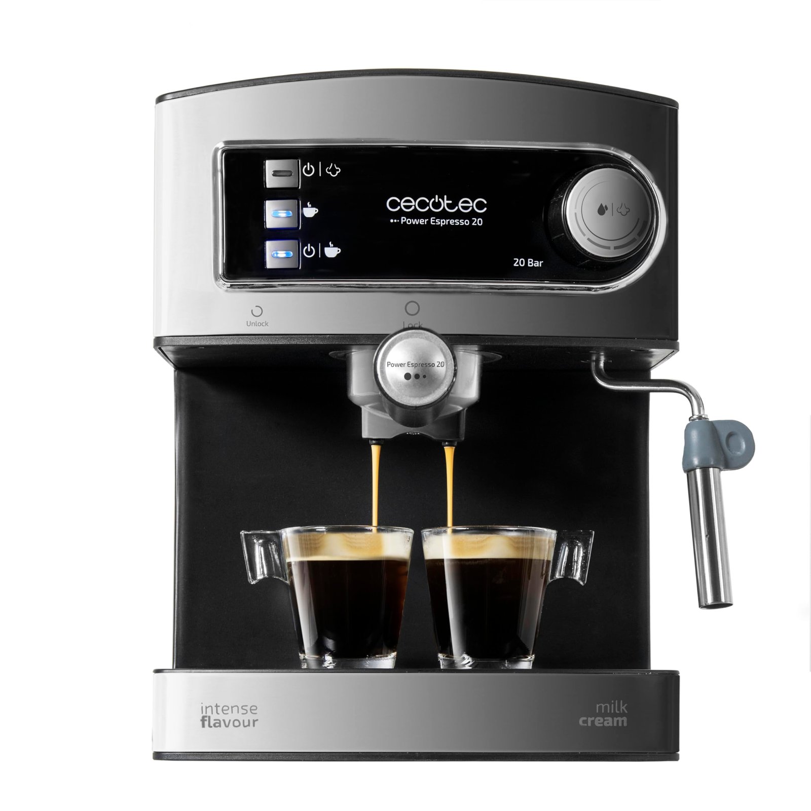 Cecotec Power Espresso 20 cafetera express manual acero inoxidable